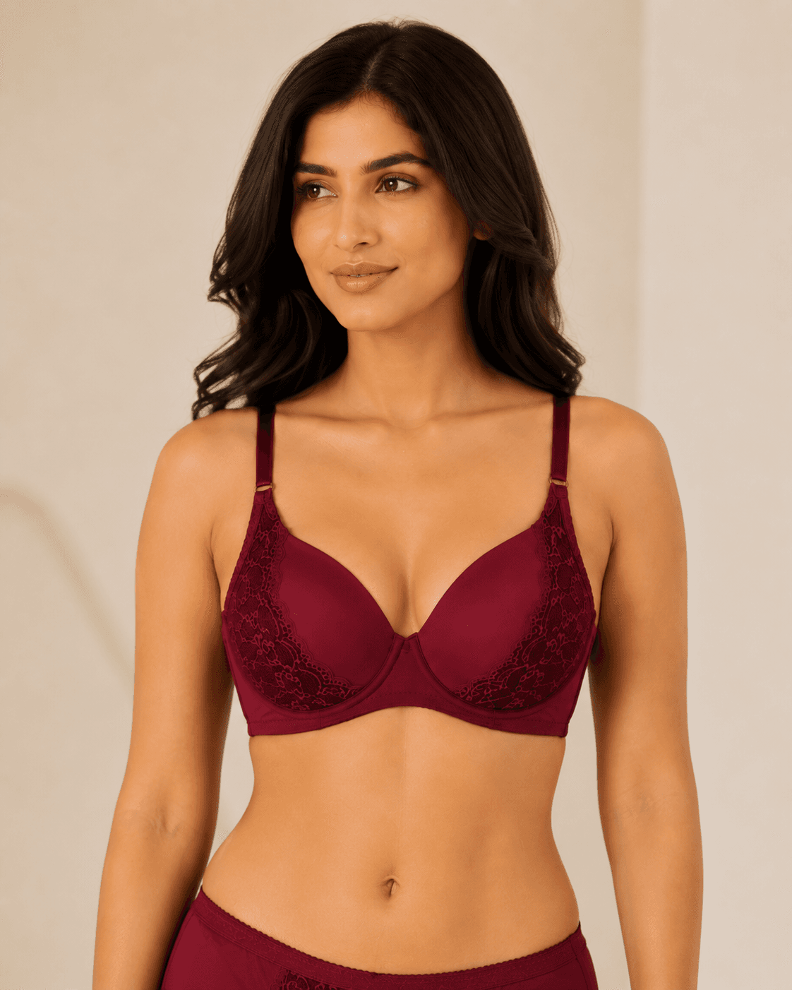 Women’s Nylon Lace 3/4 Coverage Bridal Bra Set