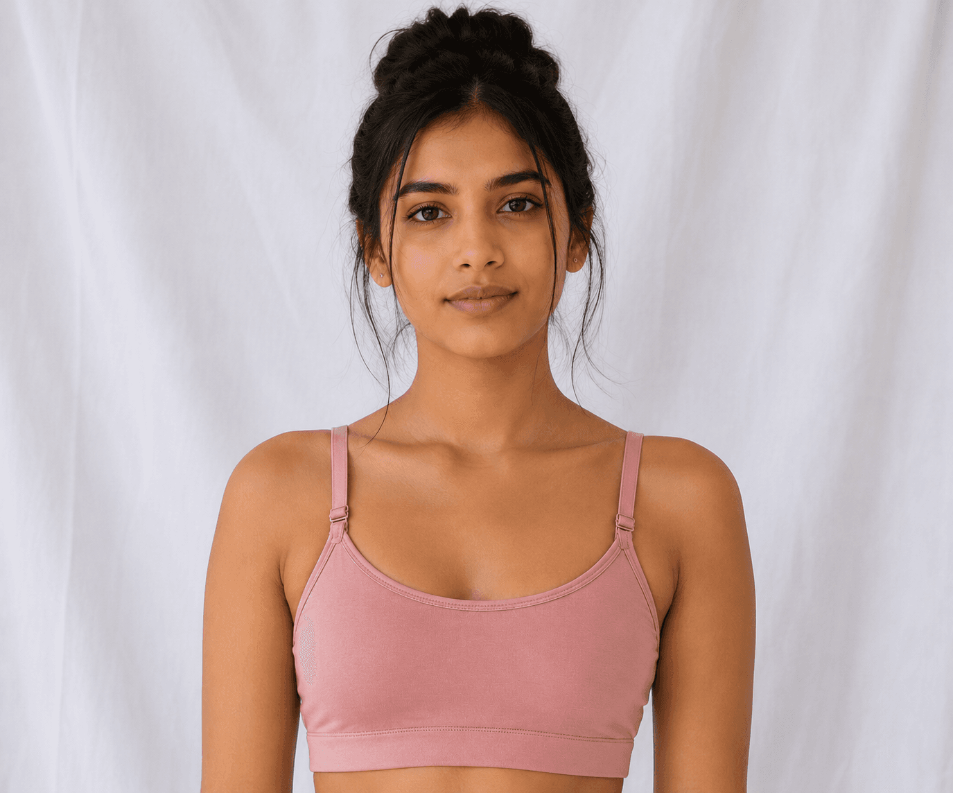 Eleree Girls Double Layered Non Wired Full Coverage Slip-on Beginner Bra