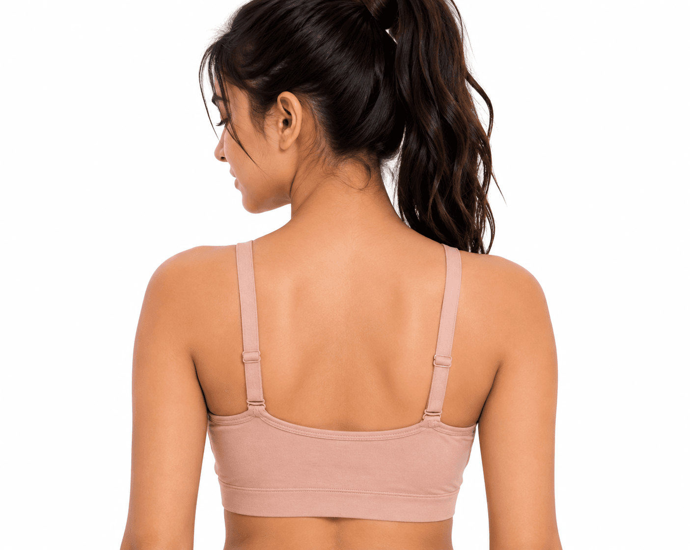 Eleree Girls Double Layered Non Wired Full Coverage Slip-on Beginner Bra - SKIN