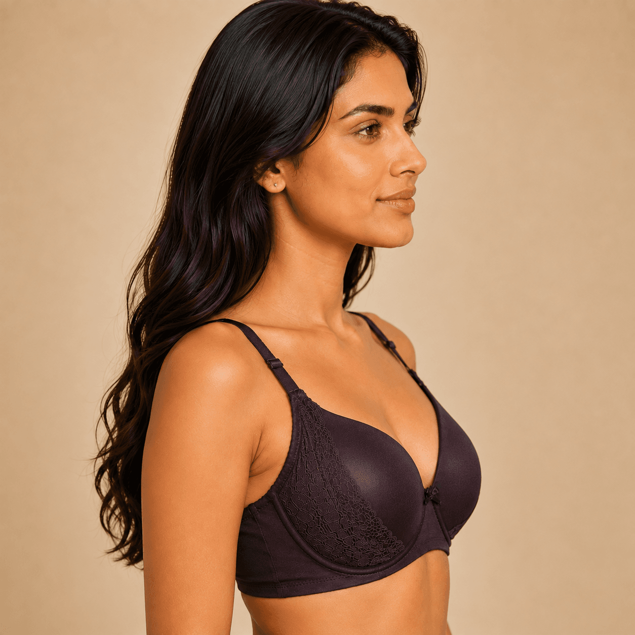 Women’s Nylon Lace 3/4 Coverage Bra - LILY WING