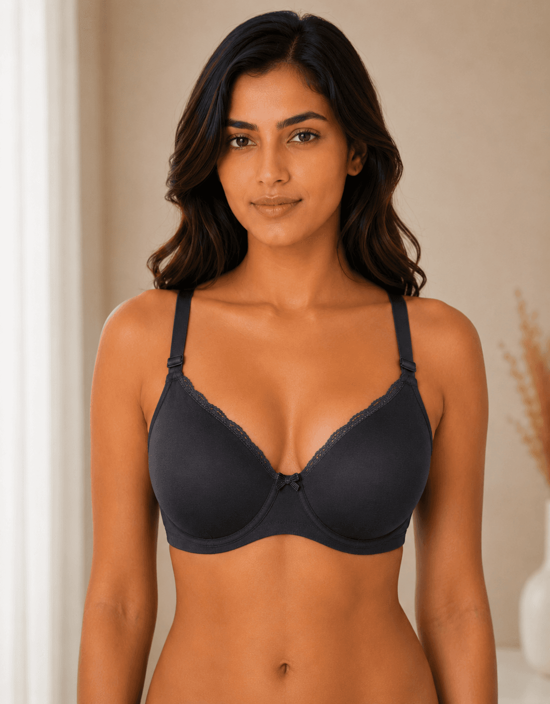 LIGHT PADDED Everyday BRA ELR-101 C-CUP - DARK GRAY